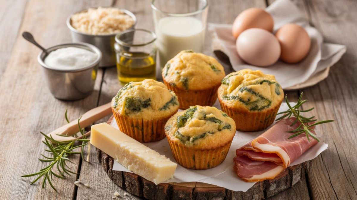 Des muffins salés légers : asperge et jambon