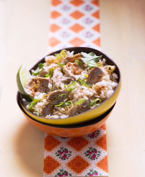 Riz sauté au veau à la citronnelle