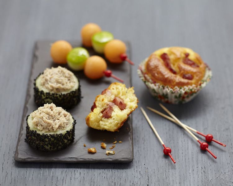 Des apéros irrésistibles avec muffins salés et makis rafraîchissants
