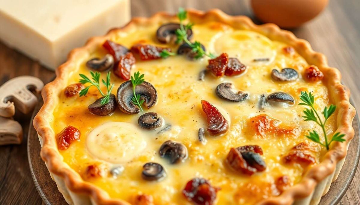 Une quiche lardons et champignons à coup sûr, facile et délicieuse