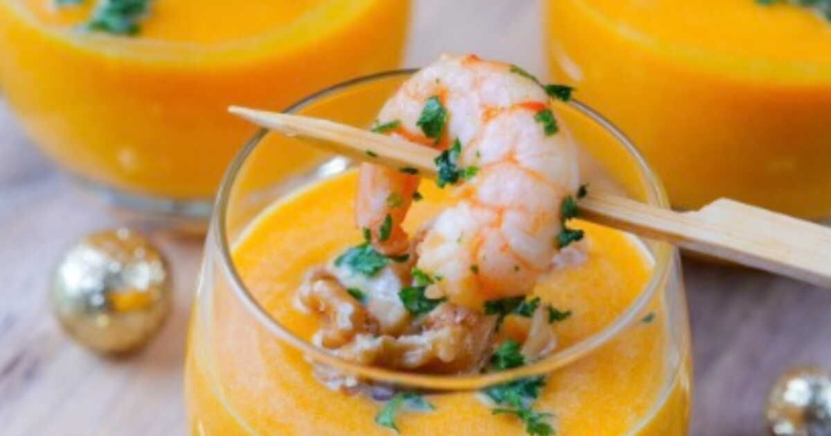 Des verrines de Noël aux crevettes et potimarron pour émerveiller vos invités