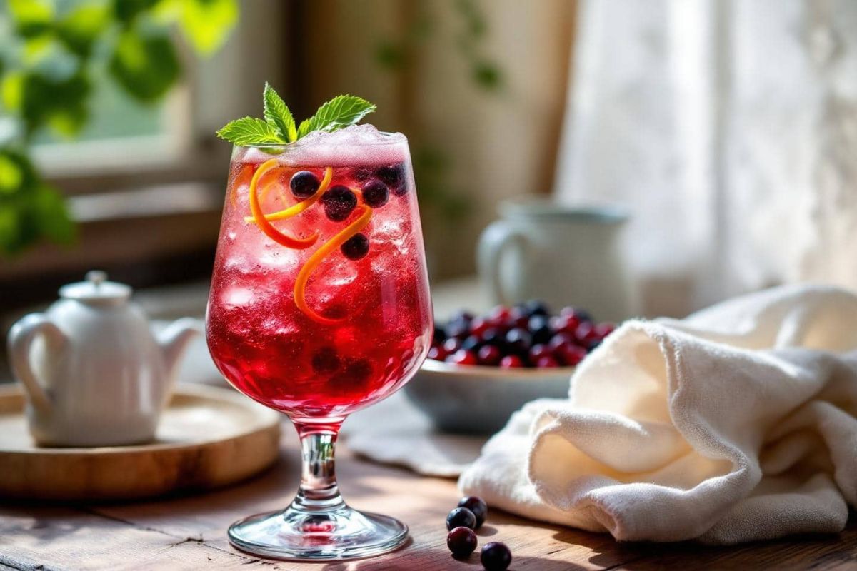 Réinventez l'apéritif avec un spritz cassis-groseille audacieux