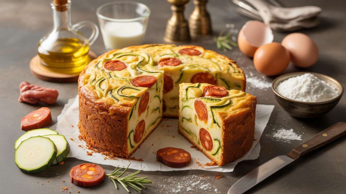 Un cake salé aux courgettes et chorizo pour une pause gourmande