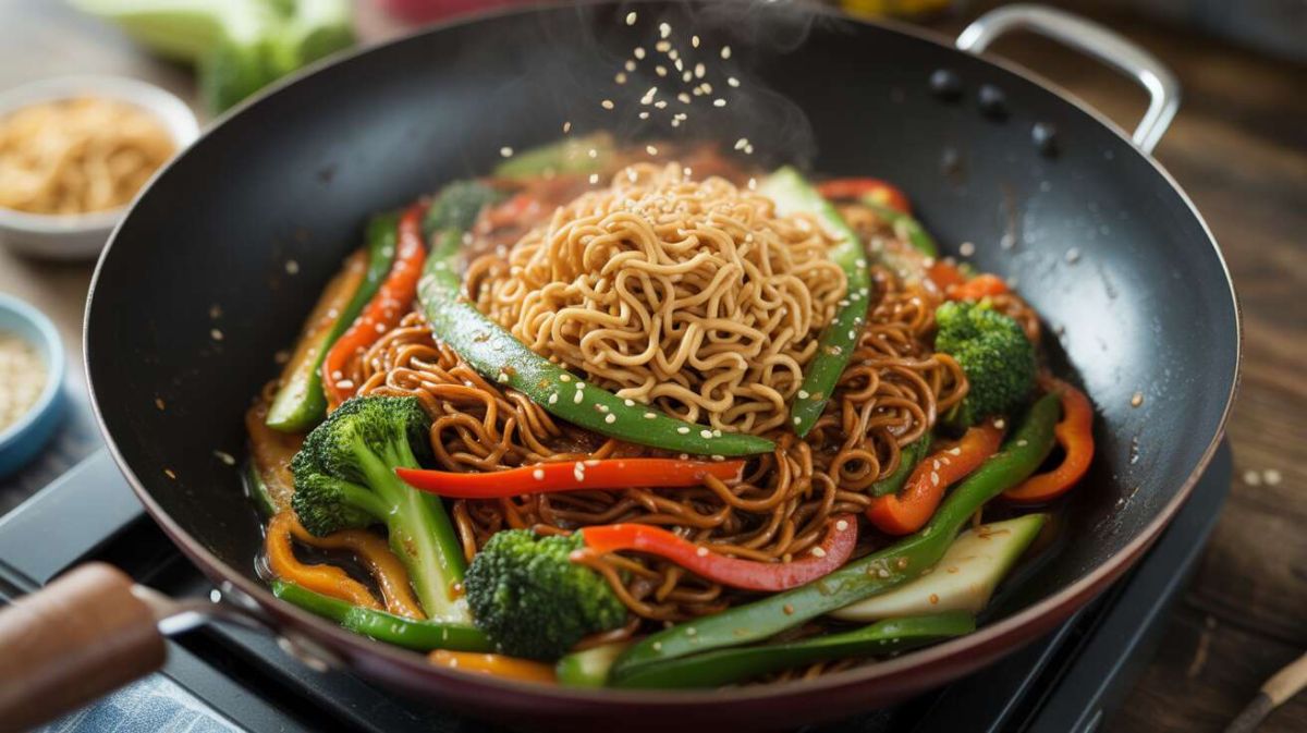 Savourez un wok de légumes croquants à la sauce soja en seulement 15 minutes