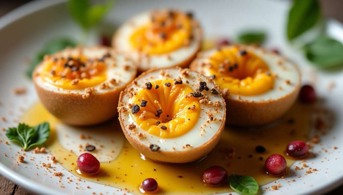 Recette d'œufs de caille cuits durs assaisonnés