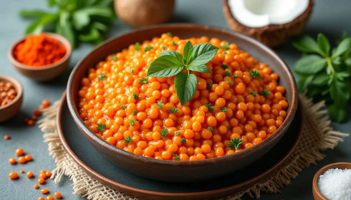 Une explosion de saveurs : lentilles corail au curry et coco