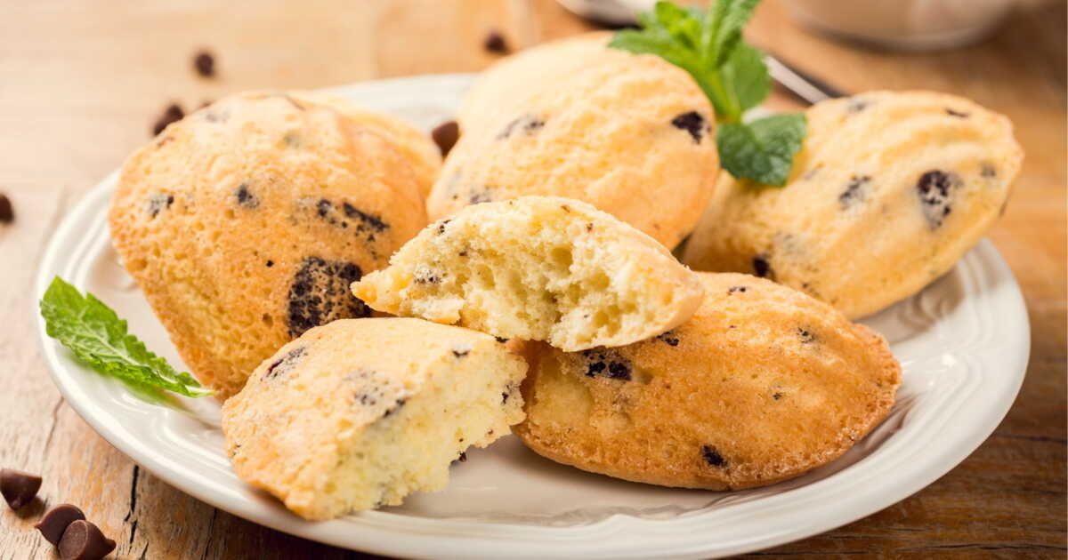 Des madeleines aux pépites de chocolat IG bas pour un goûter gourmand