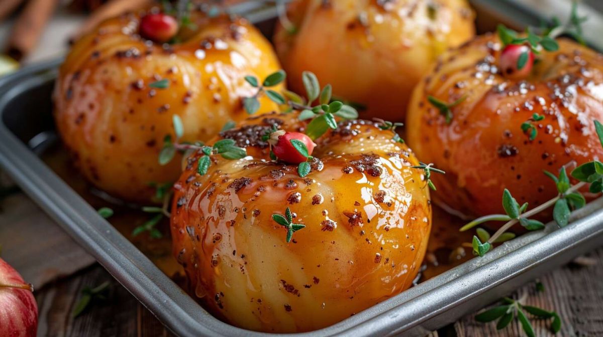 Savourez des pommes au four caramélisées en un clin d'œil